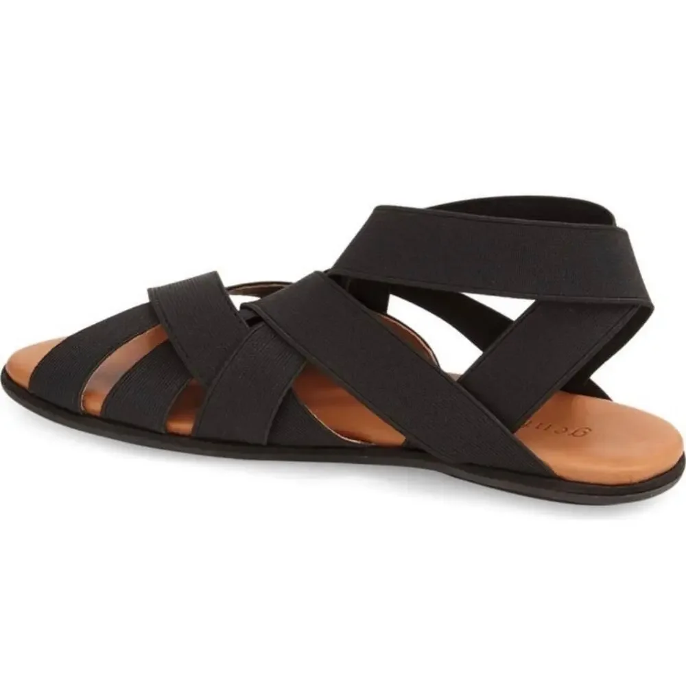 Gentle Souls by Kenneth Cole Bari Elastic Strap Sandals in Black Size 7.5 - Picture 2 of 6